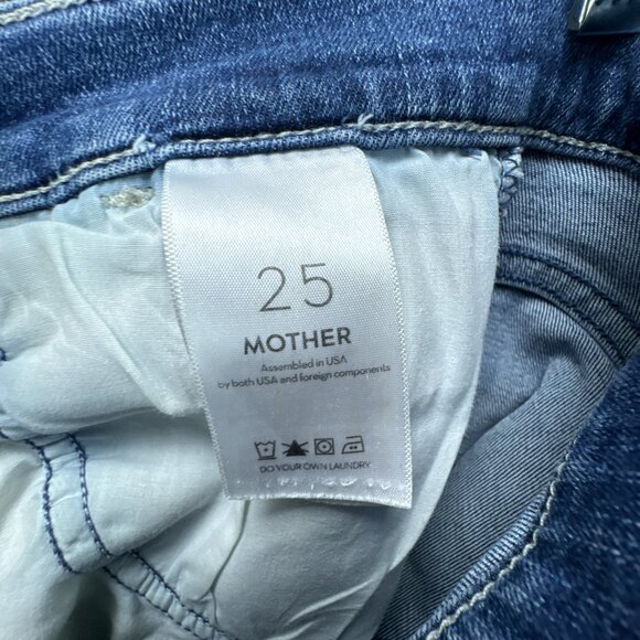 Mother‎ Jeans 25 Stash Tripper Ankle Blue High Rise Button Fly Stretch USA - Picture 10 of 16